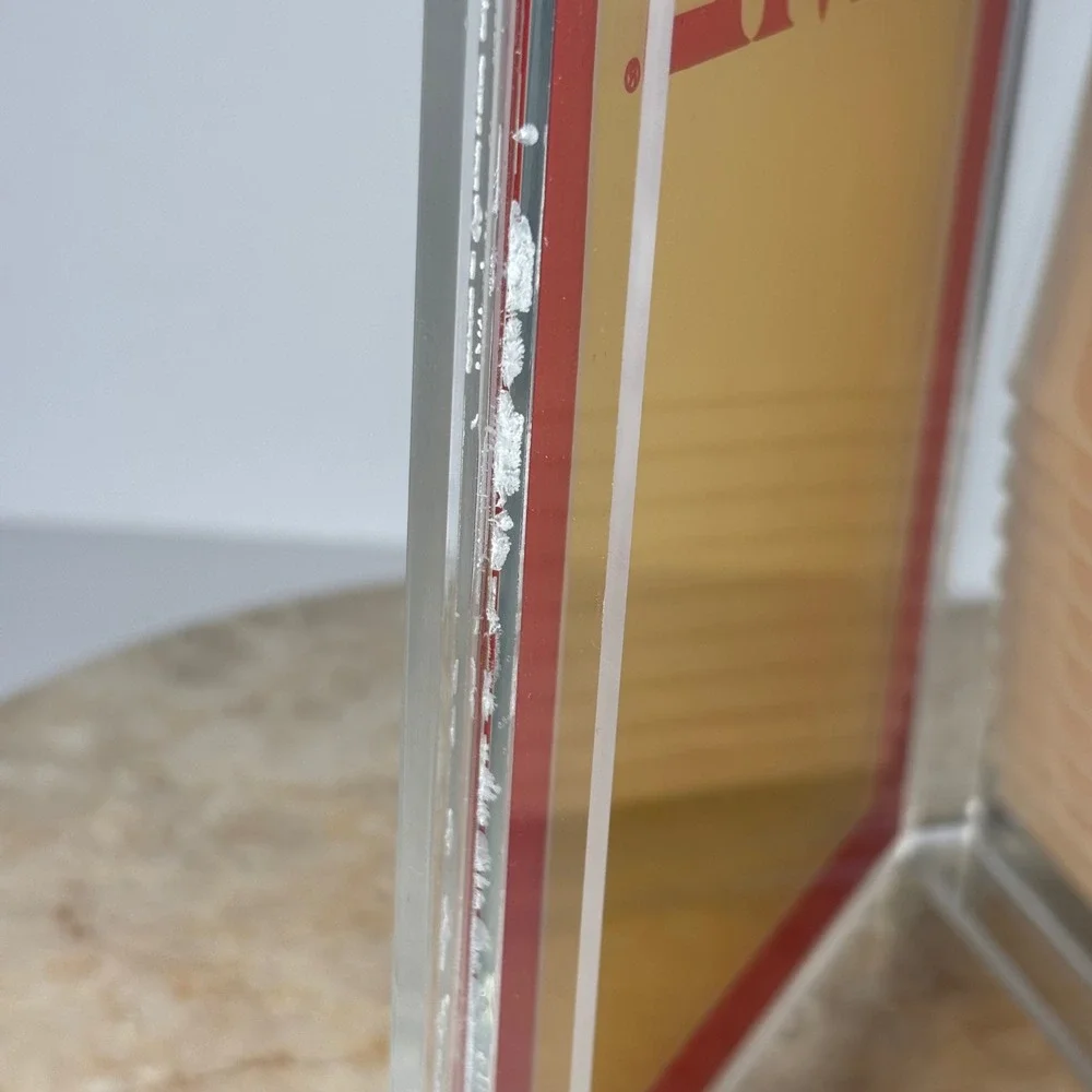 VTG Time Magazine Baby of the Year Acrylic Picture Frame Stationery Set Clear